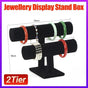 2-Tier Jewelry Stand Bracelet Holder Necklace Display Organizer Rack