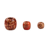 200Pcs Mixed Large Hole Boho Wooden Beads For Macrame European Charms Diy Crafts - Front View