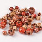 200Pcs Mixed Large Hole Boho Wooden Beads For Macrame European Charms Diy Crafts