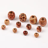 200Pcs Mixed Large Hole Boho Wooden Beads For Macrame European Charms Diy Crafts