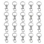 20X Swivel Lobster Clasp Clips Hook Alloy Key Ring Split Keychain Durable