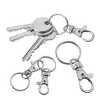 20X Swivel Lobster Clasp Clips Hook Alloy Key Ring Split Keychain Durable