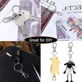 20X Swivel Lobster Clasp Clips Hook Alloy Key Ring Split Keychain Durable - Extra Image