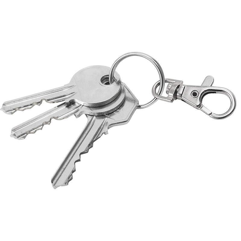 20X Swivel Lobster Clasp Clips Hook Alloy Key Ring Split Keychain Durable