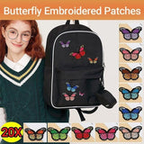 20Pcs Colourful Butterfly Applique Lace Trims Sewing Embroidery Craft Patch Sew