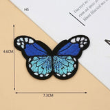 20Pcs Colourful Butterfly Applique Lace Trims Sewing Embroidery Craft Patch Sew - Top-Down View