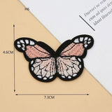 20Pcs Colourful Butterfly Applique Lace Trims Sewing Embroidery Craft Patch Sew - 45-Degree Angle