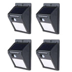 4Pcs 20 Led Solar Powered Pir Motion Sensor Light Garden Outdoor Security Lights