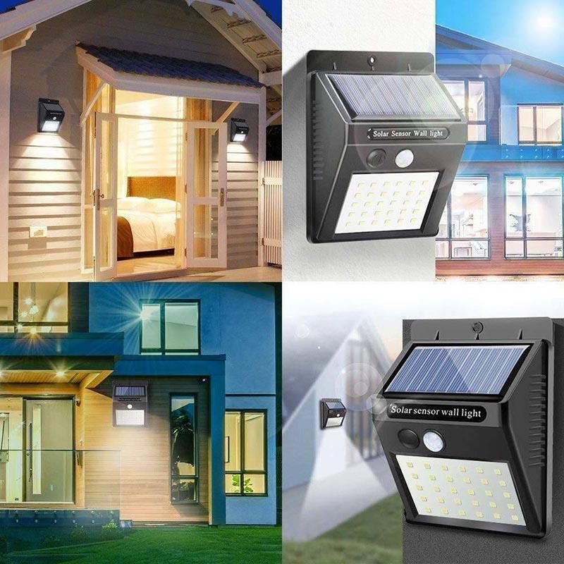 4Pcs 20 Led Solar Powered Pir Motion Sensor Light Garden Outdoor Security Lights