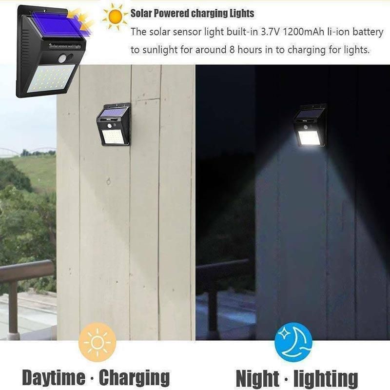 4Pcs 20 Led Solar Powered Pir Motion Sensor Light Garden Outdoor Security Lights