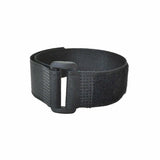 Magic Cable Ties Reusable Winder Coded Organiser Cords Hook Loop Black - 20*300mm  20PCS - Side View