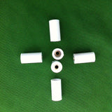 10 Pairs Soft Grey Billiard Tips Set with Screw-On Ferrules - Side View