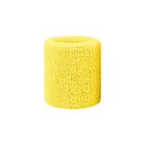 Sport Cotton Wristband Wrist Band Sweatband Sweat Training Tennis Gym Yoga - Yellow