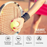 Sport Cotton Wristband Wrist Band Sweatband Sweat Training Tennis Gym Yoga - Yellow - Rear View