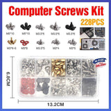 228Pcs Computer Pc Screws Kit Case Motherboard For Cd-Rom Hard Disk Repair Tool