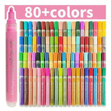 Flysea 12-80 Colours Acrylic Paint Pens Painting Stone Ceramic Glass Marker2-3Mm - 24-Colour Set