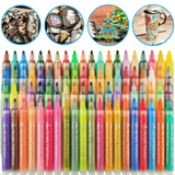 Flysea 12-80 Colours Acrylic Paint Pens Painting Stone Ceramic Glass Marker2-3Mm - 24-Colour Set - Extra Image