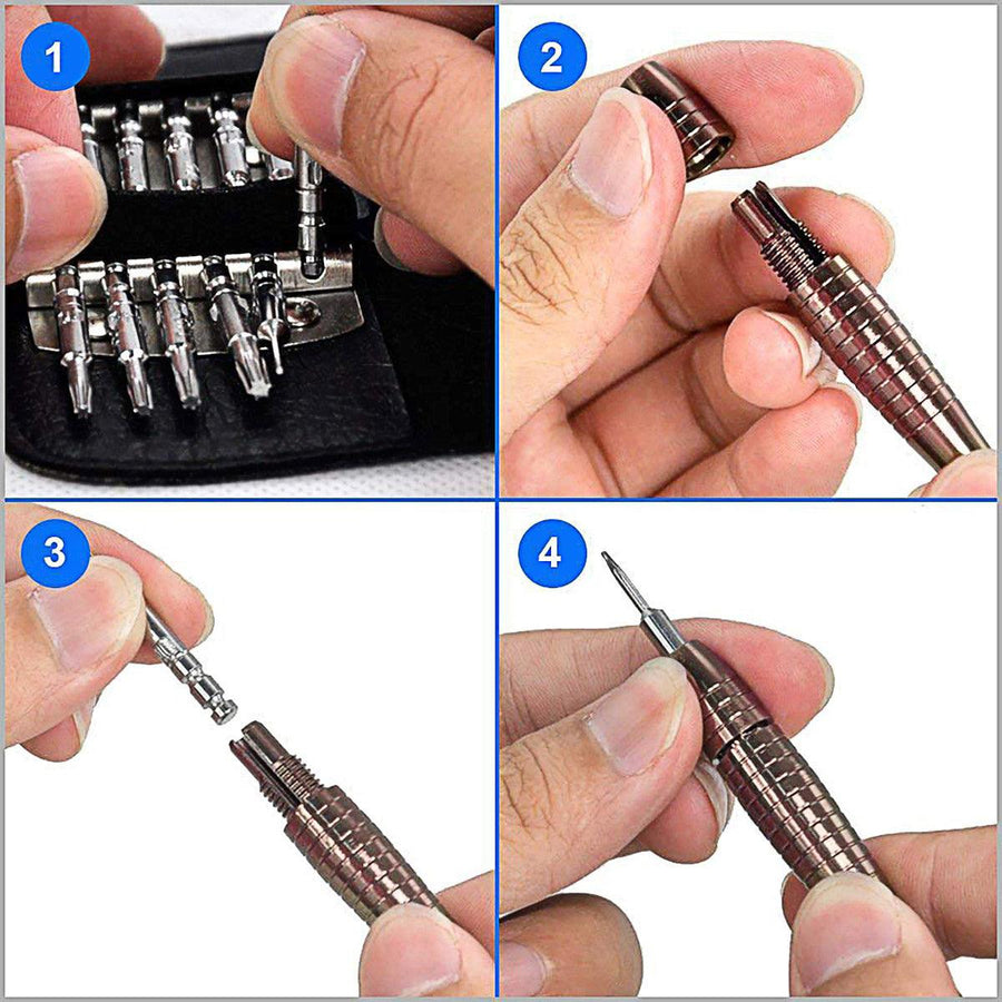 25 in 1 Precision Screwdriver Set Mini Repair Tool Kit for Phone Glasses Watch