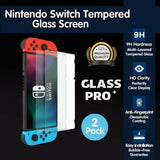 2X For Nintendo Switch Screen Protector 9H Full Cover Tempered Glass Au Stock