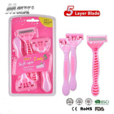 36Pcs Max 5 Layer Floating Blade Razor Shaver Shaving Facial Body Leg Women Lady
