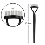 2PCS Eyelash Comb Lash Separator Metal Brush for Clump-Free Mascara and Curling