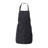 Apron with Pocket 2Pcs Chef Butcher Kitchen Cooking Baking Restaurant Wear - Black - Low Angle