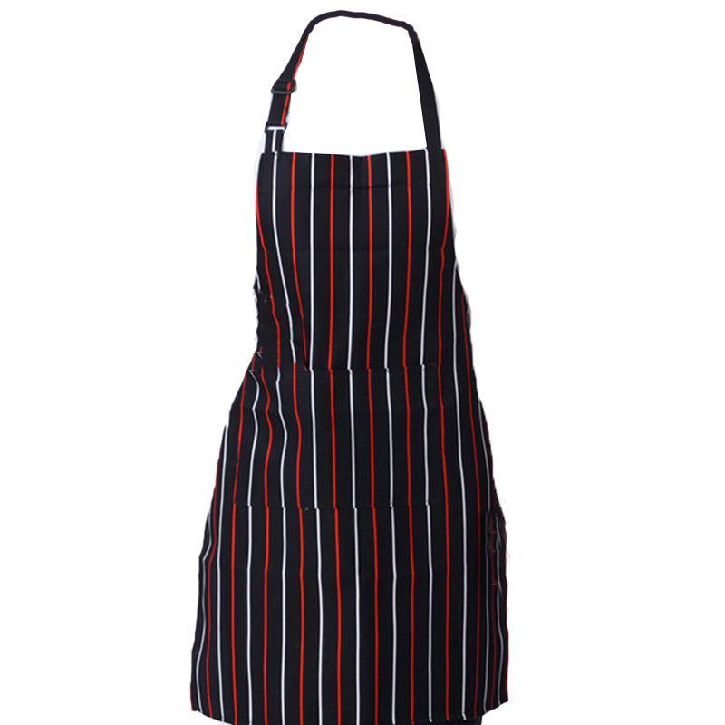 Apron with Pocket 2Pcs Chef Butcher Kitchen Cooking Baking Restaurant Wear - Black