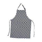 Apron with Pocket 2Pcs Chef Butcher Kitchen Cooking Baking Restaurant Wear - Black White Red - Rear View