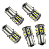 2X Ba15S 50 Smd Led - Bright White 1156 Brake Reverse Light Bulb Globe Lamp 12V - Front View