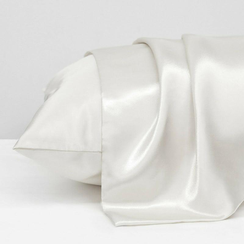 2 Pack Satin Pillowcases Luxury Soft Cushion Covers Bedroom Home Decor - Lake Blue