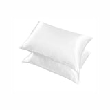 2 Pack Satin Pillowcases Luxury Soft Cushion Covers Bedroom Home Decor - Light Blue