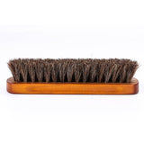 2X Horsehair Shoe Brush Wood Handle Leather Boots Daubers Applicators Cleaning - Extra Image