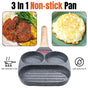 Nonstick Three in One Egg Frying Pan Skillet Breakfast Cooker for Kitchen Use