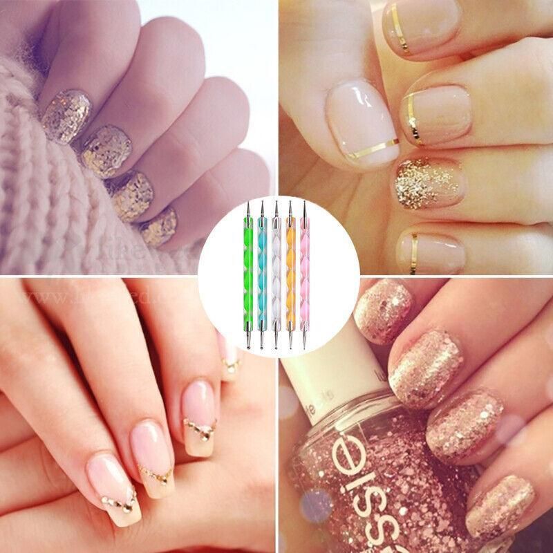 30Pcs Diy Nail Art Painting Drawing Design Brushes Dotting Pen Tool Pen Kit
