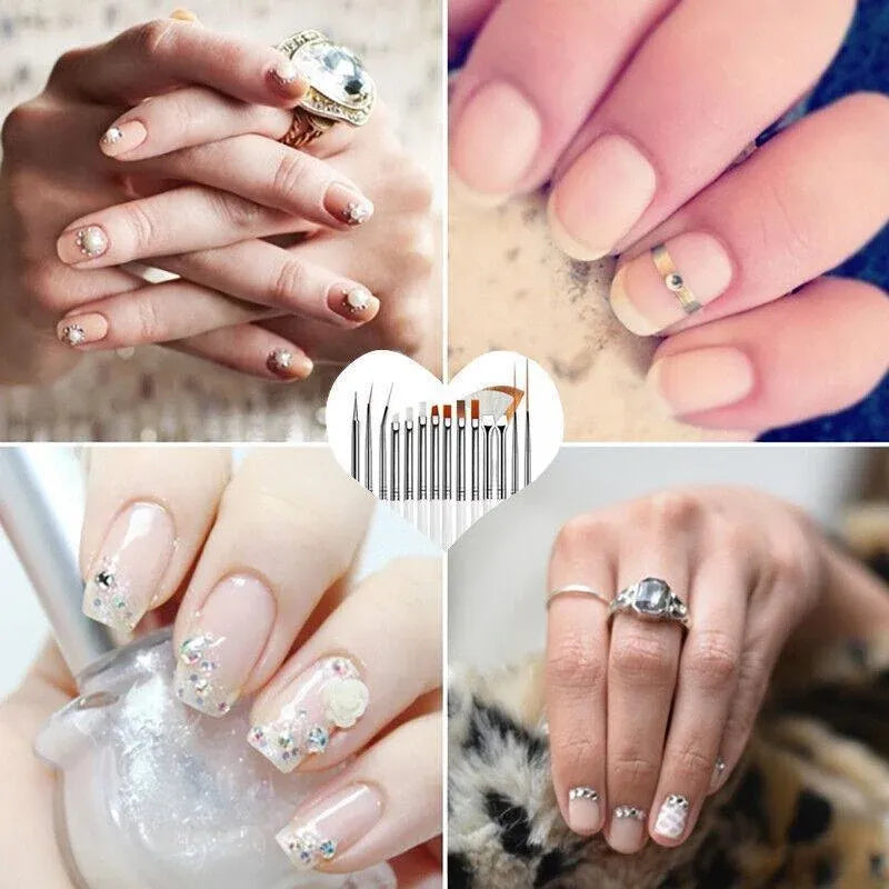 30Pcs Diy Nail Art Painting Drawing Design Brushes Dotting Pen Tool Pen Kit