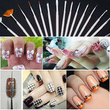 30Pcs Diy Nail Art Painting Drawing Design Brushes Dotting Pen Tool Pen Kit