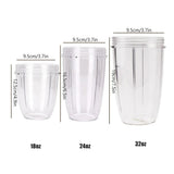 Blender Cups 32OZ 24OZ 18OZ Replacement Accessories Juicer Ice Crushing Blades - 32oz - Top-Down View