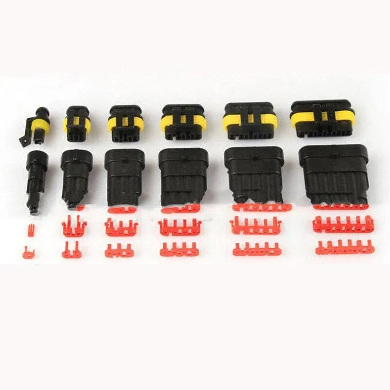 352PCS 12V Waterproof Electrical Wire Connector Plug Terminal Kit 1/2/3/4 Pin