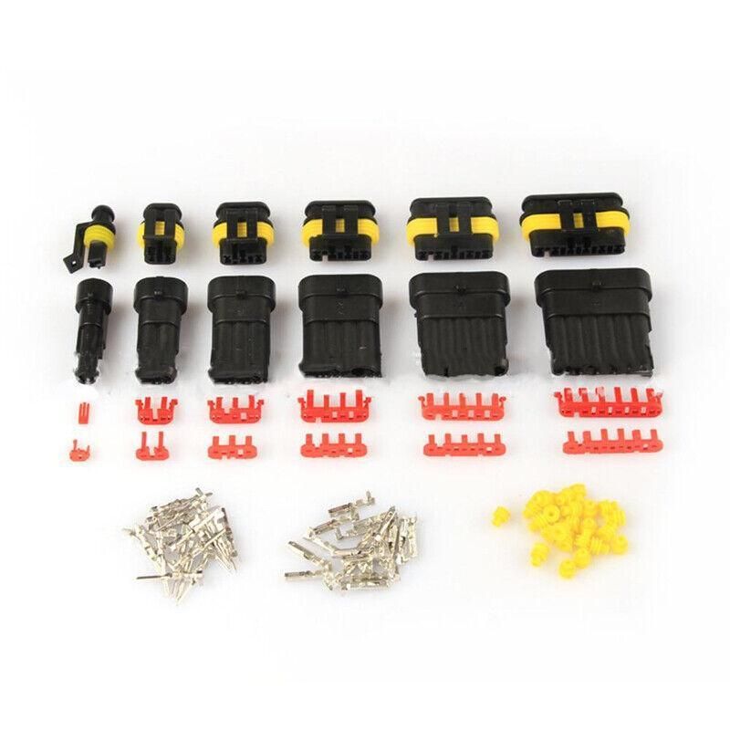 352PCS 12V Waterproof Electrical Wire Connector Plug Terminal Kit 1/2/3/4 Pin