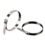 100x Stainless Steel Cable Ties SS304 Marine Grade Zip Strap Locking Wrap 100-800mm - 4.6*100mm