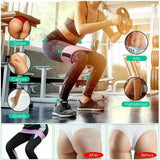 Aolikes Resistance Booty Bands Hip Circle Loop Bands Set Gym Home Exercise Au - Side View