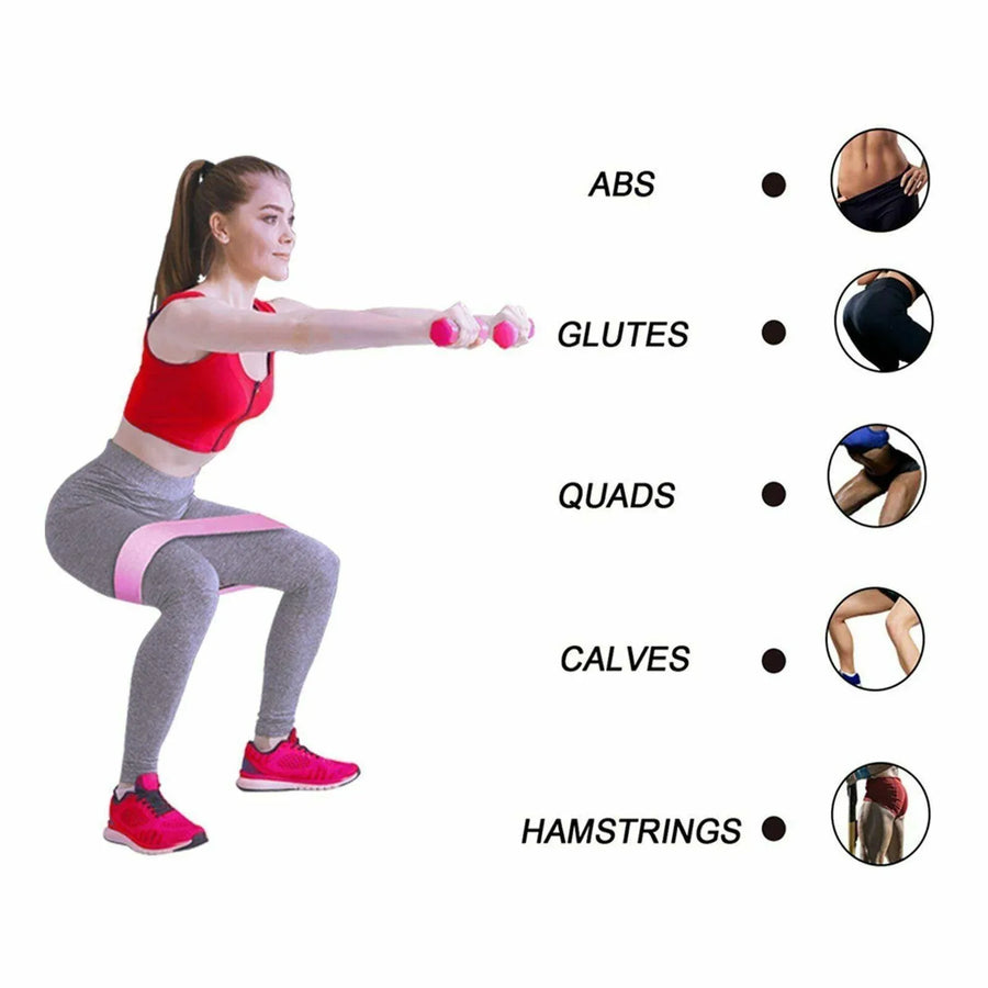 Aolikes Resistance Booty Bands Hip Circle Loop Bands Set Gym Home Exercise Au