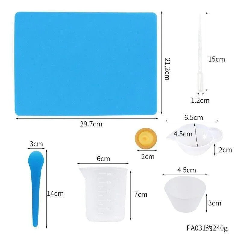 36PCS Silicone Resin Mixing Cups Jewelry Mold Kit for Epoxy UV Craft DIY Casting