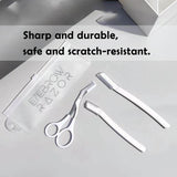 3Pcs Eyebrow Razor Set Facial Hair Remover Dermaplaning Shaving Tool Kit - Clear eyebrow razor*3