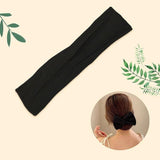 New Deft Bun Knotted Wire Hair Band Print Headband Twist Maker Hair Accessories - Coffee 03