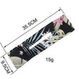 New Deft Bun Knotted Wire Hair Band Print Headband Twist Maker Hair Accessories - Coffee 03 - Close-Up Angle