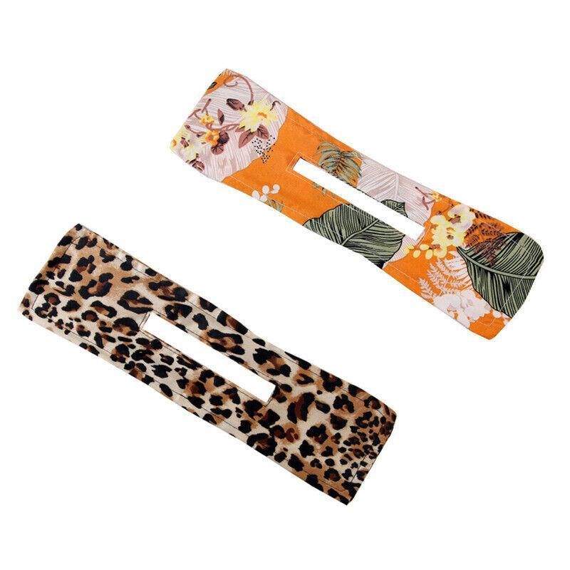 New Deft Bun Knotted Wire Hair Band Print Headband Twist Maker Hair Accessories - Coffee 03
