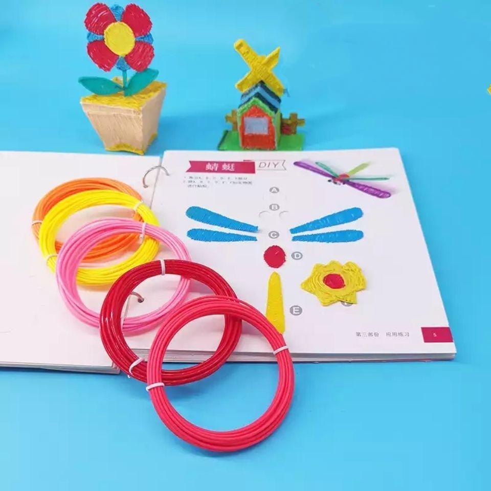 10/20 Colours 5m 1.75mm PLA Refill Filament Consumable for 3D Printer Drawing Pen - Consumables (10M*10Colours)