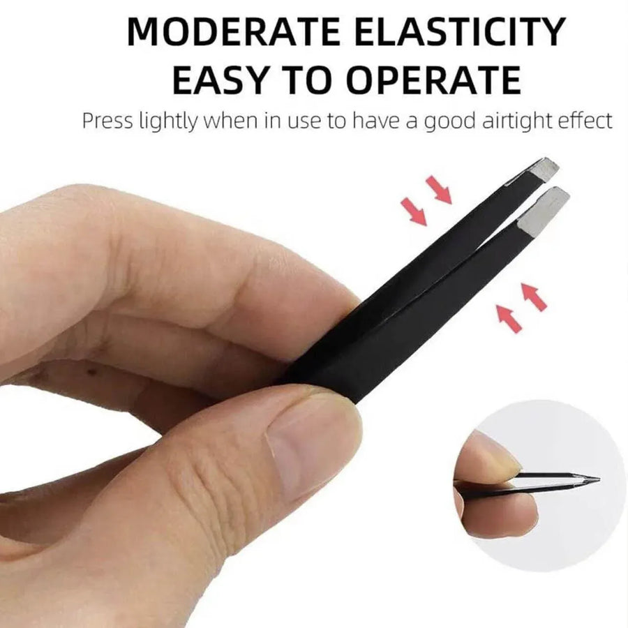 3PCS Stainless Steel Slanted Tip Eyebrow  Set for Facial Hair and Beauty Care
