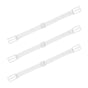3Pcs Lady Nonslip Elastic Adjustable Band Bra Strap Holder Strap Racer Back Clip - White